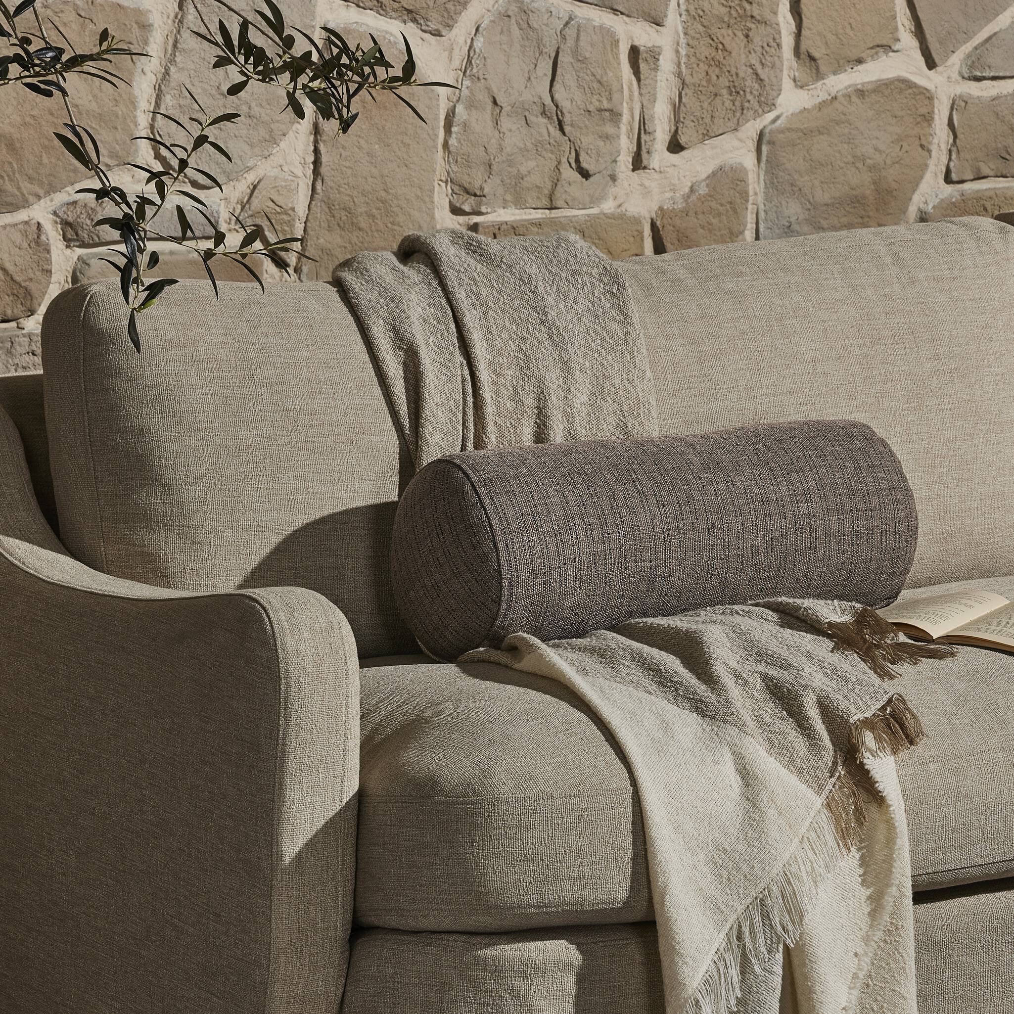 Hargrove Outdoor Bolster Pillow large image 