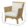 Pacific Rattan Armchair, Accent Chair by Uttermost, 29" width x 33" height x 28" depth thumbnail 3