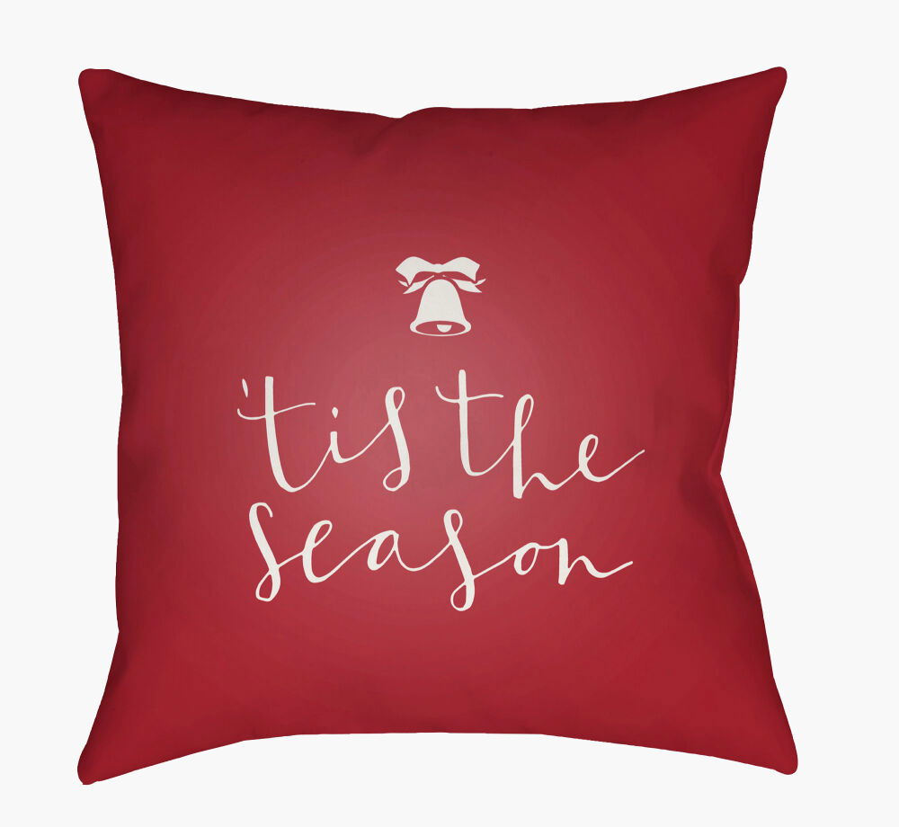 Tis The Season I Accent Pillow, Decorative Pillow by Surya, 18" length x 18" width