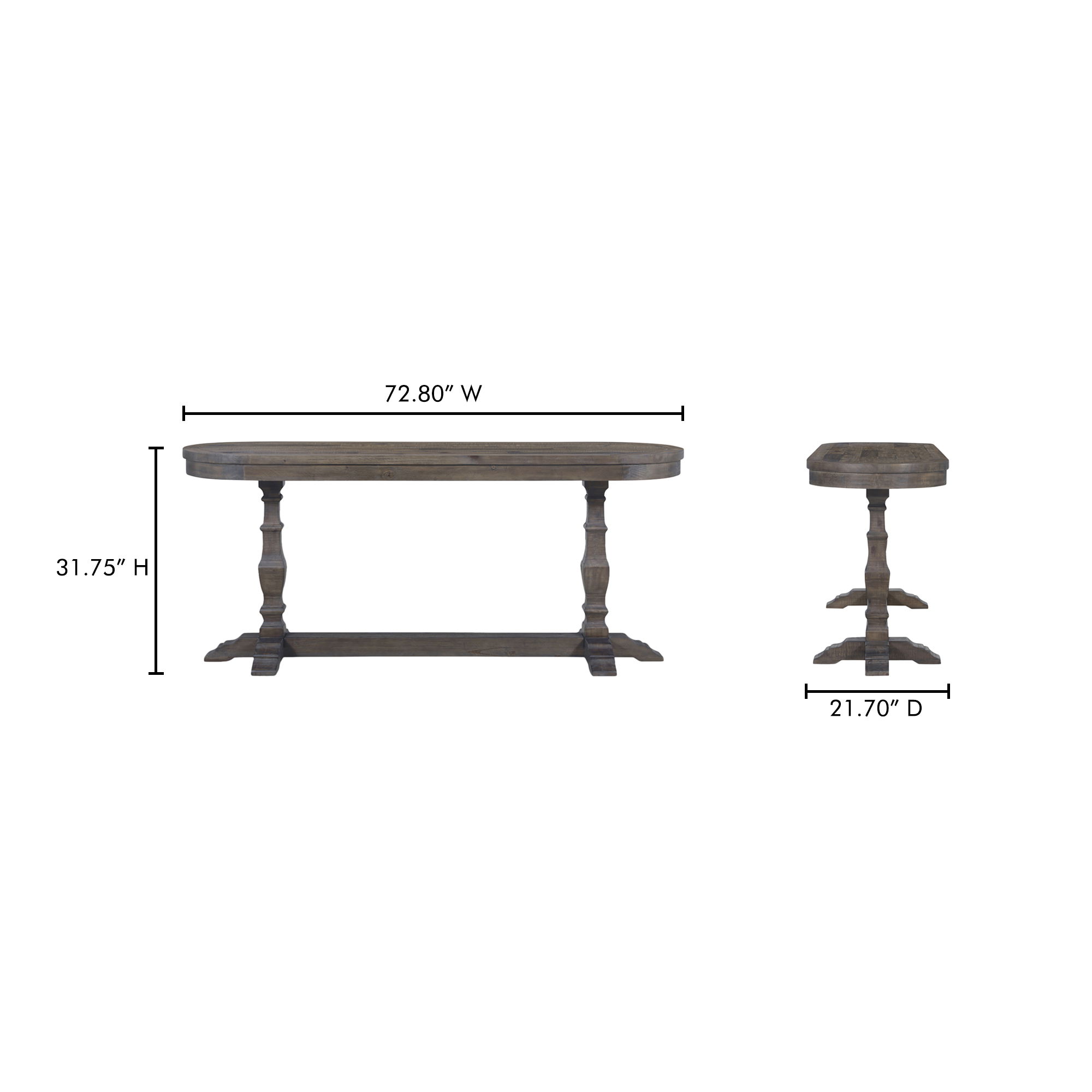 Georgia Console Table Aged Brown large image 