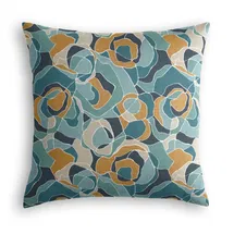 Online Designer Combined Living/Dining Cotton Square Pillow Cover & Insert Size: 20" x 20" Color: Blue