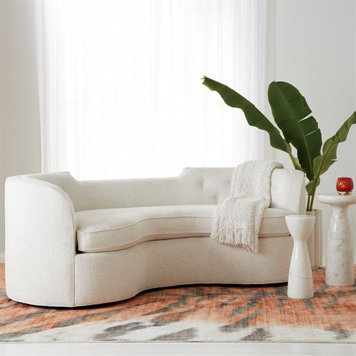 Textured Boucle ThrowNatural, by Global Views, 5'10" length x 5' width View 6