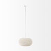 Theta 30.0 L x 30.0 W x 15.0 H White-Washed Beaded Chandelier, by Mercana, 30" length x 30" width x 14.96" height thumbnail 3