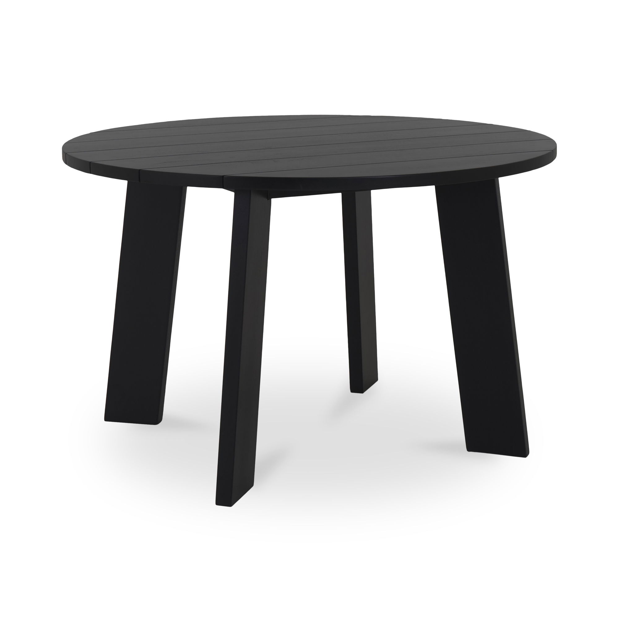 Delta Round Outdoor Dining Table Black, Outdoor Table by Moe's Home, 3'11" width x 2'6" height x 3'11" depth View 1