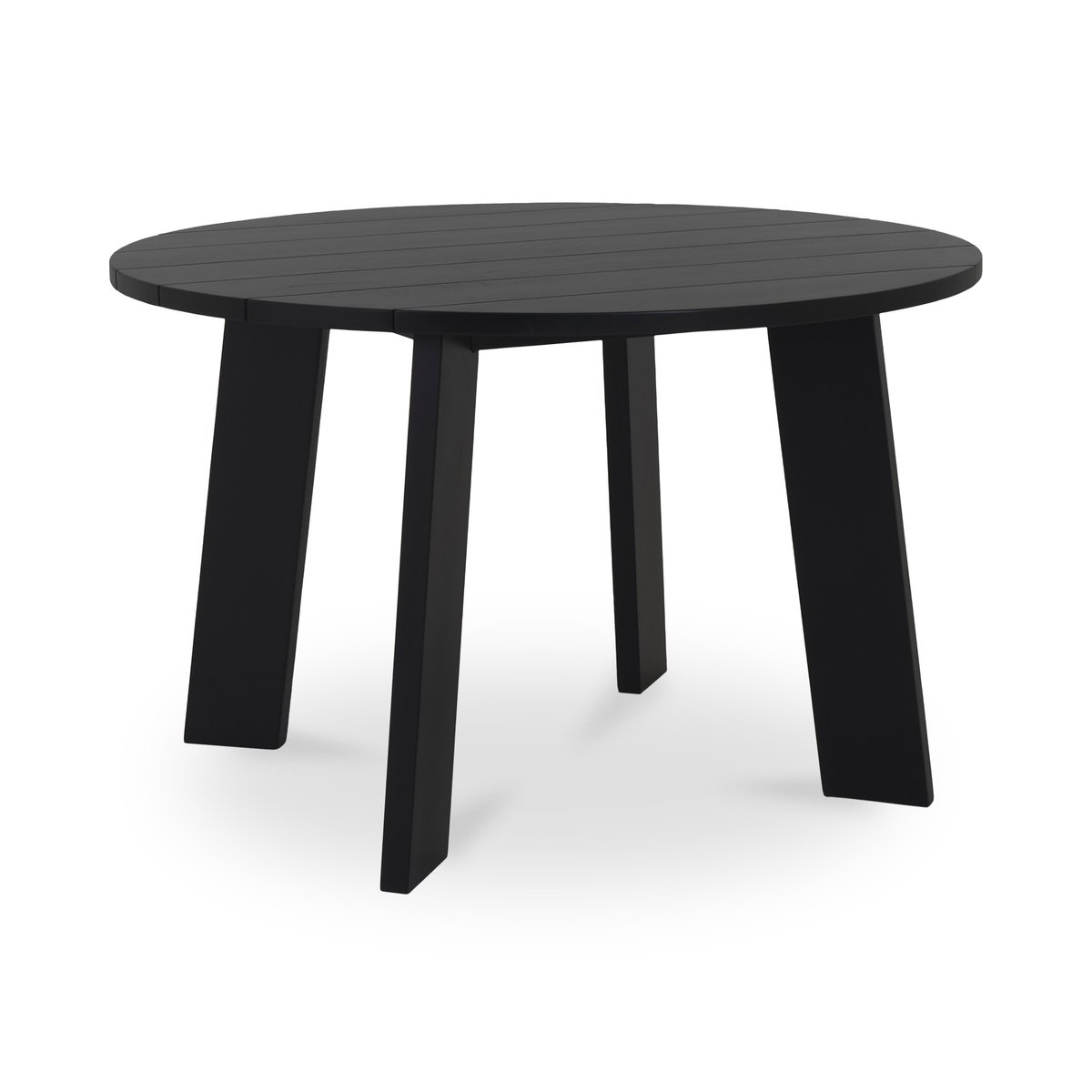 Delta Round Outdoor Dining Table Black, Outdoor Table by Moe's Home, 3'11" width x 2'6" height x 3'11" depth View 1