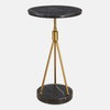 Rosston Black Marble Accent Table, Side & End Table by Uttermost, 13.75" width x 24" height x 13.75" depth thumbnail 1