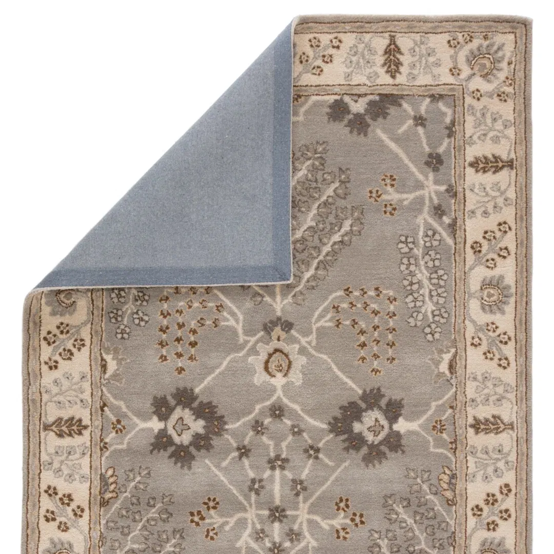 Poeme Hand-Tufted Gray/Ivory Area Rug large image 