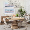 Crossman 60' Round Blonde Solid Wood & Base Dining Table, by Mercana, 60" length x 60" width x 30" height thumbnail 2