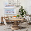 Crossman 60' Round Pedestal Dining Table | Modern | Blonde Wood | Seats 6, by Mercana, 60" length x 60" width x 30" height thumbnail 2