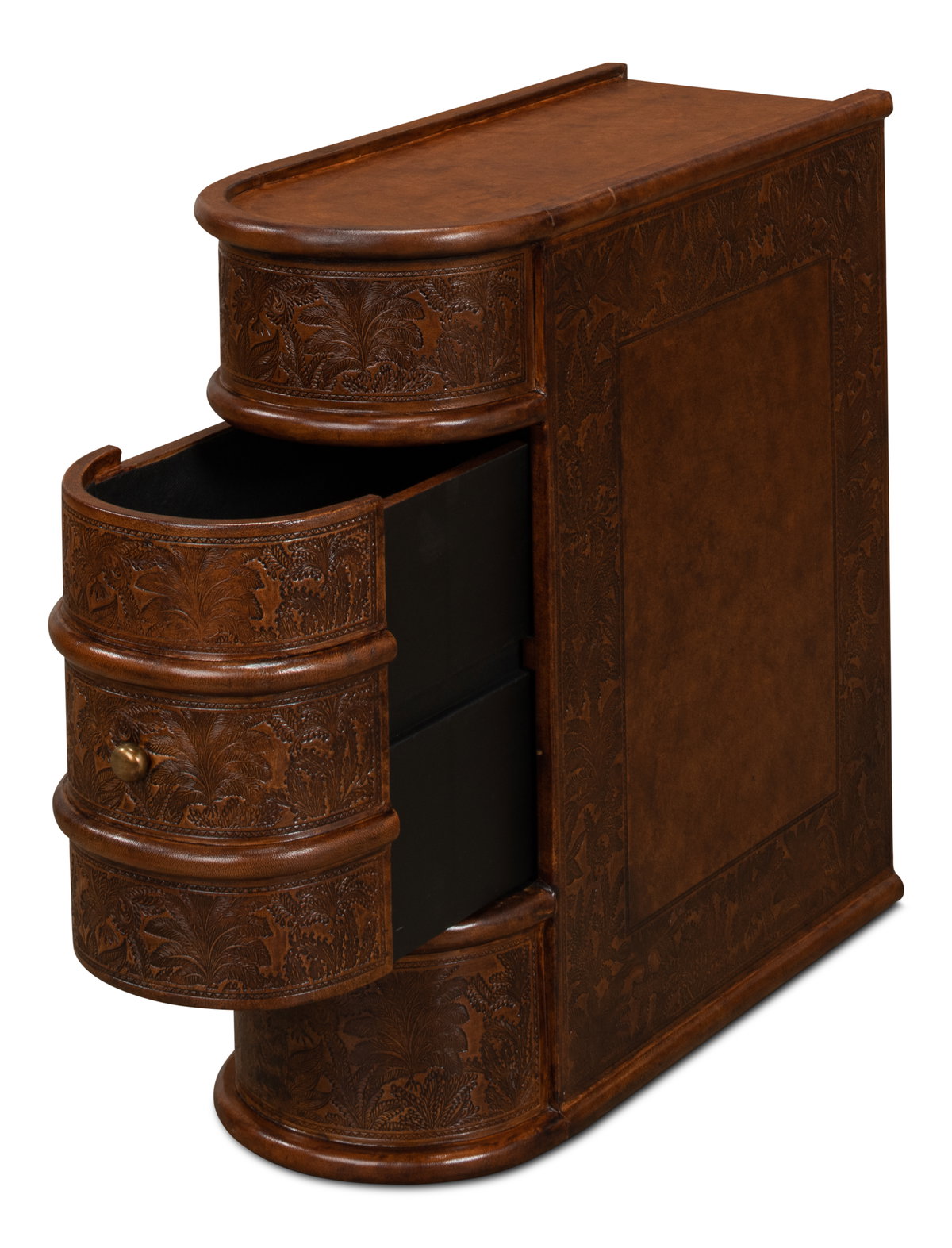 Barnes Leather Book Side Table, by Sarreid, 2' length x 10" width x 2' height View 11