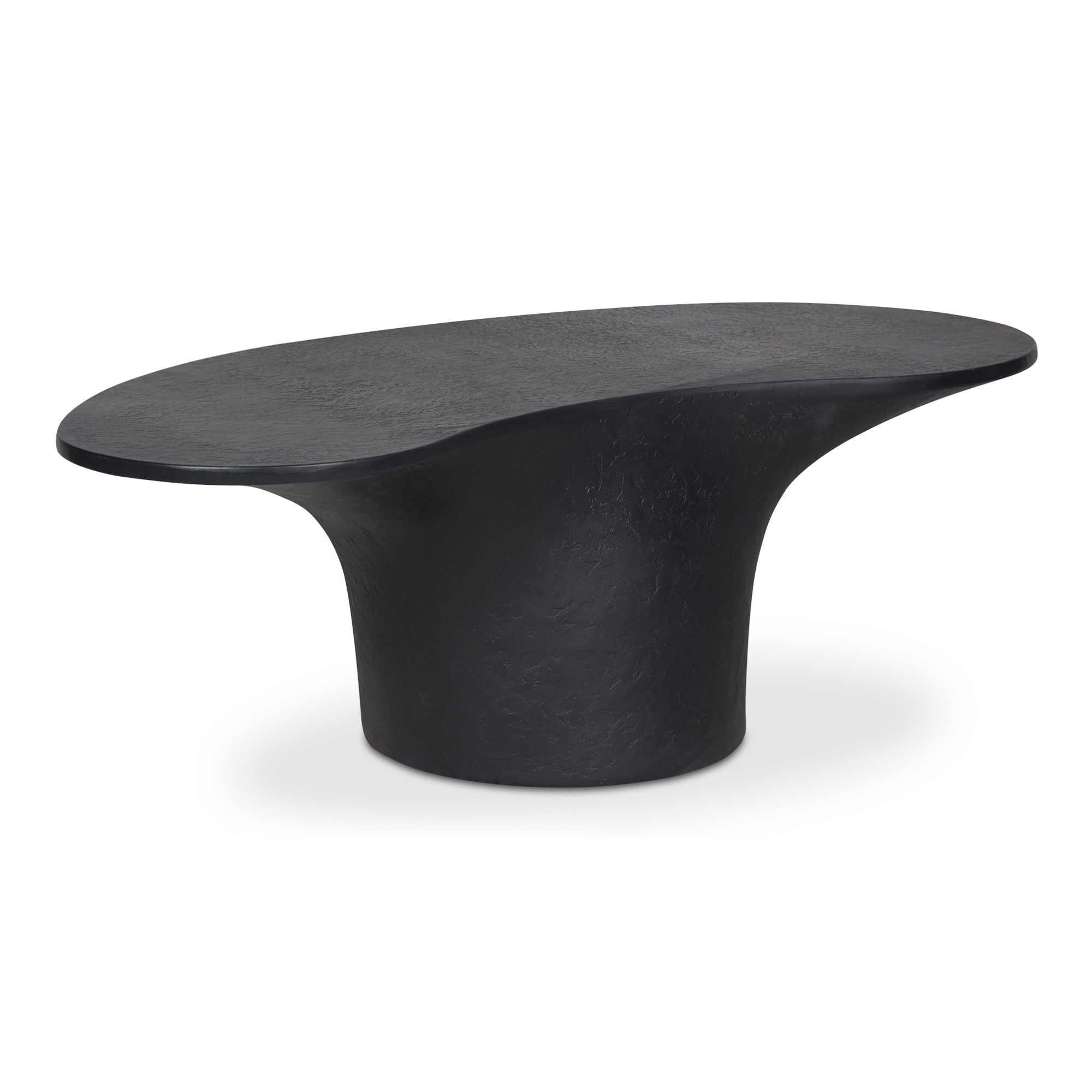 Yumi Outdoor Coffee Table Black, by Moe's Home, 47" width x 15.5" height x 23.6" depth View 2