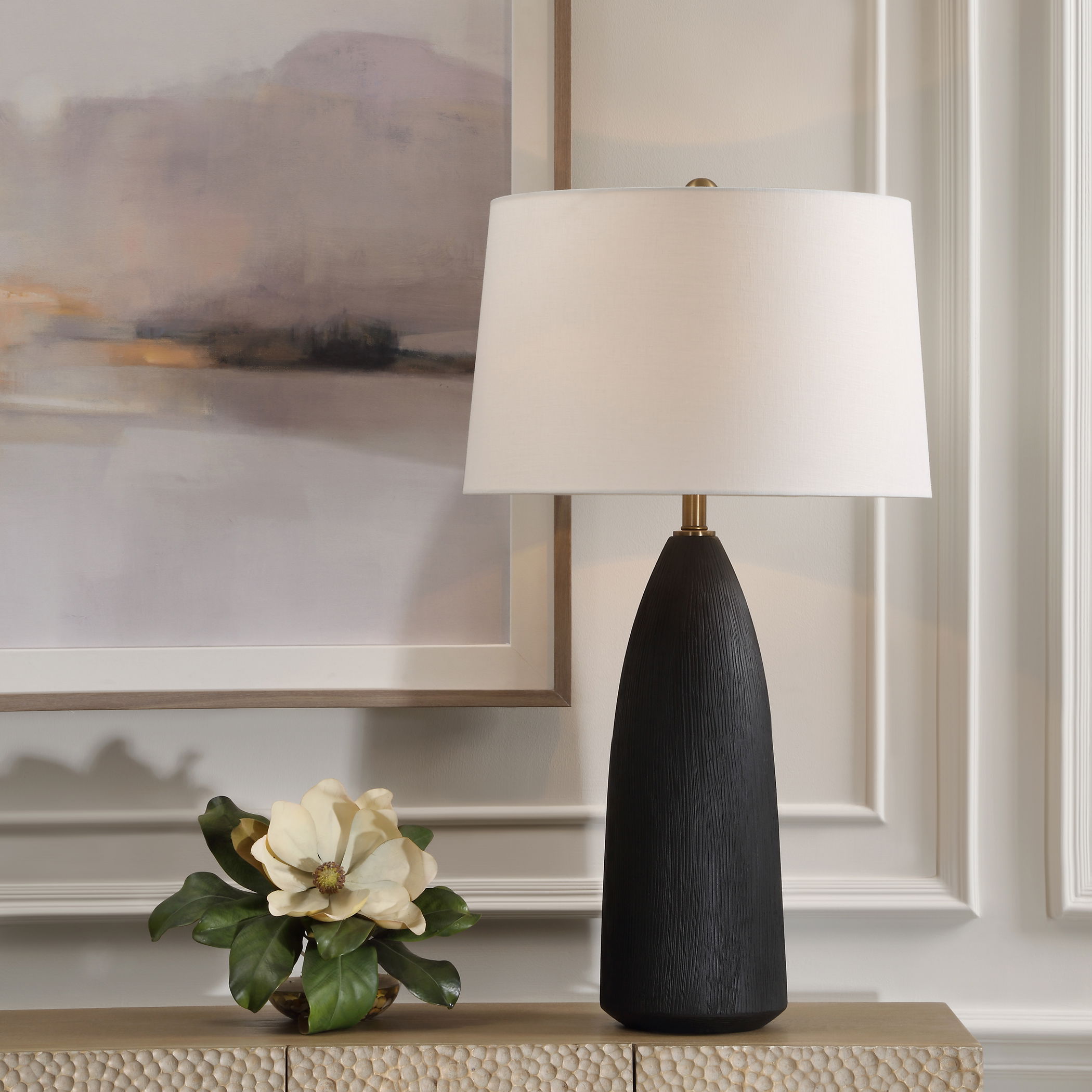 Jett Black Table Lamp large image 