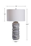 Waves Blue & White Table Lamp thumbnail 2