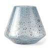 Robyn Short Blue Glass Vase, by Mercana, 7.8" length x 7.8" width x 6.77" height thumbnail 1