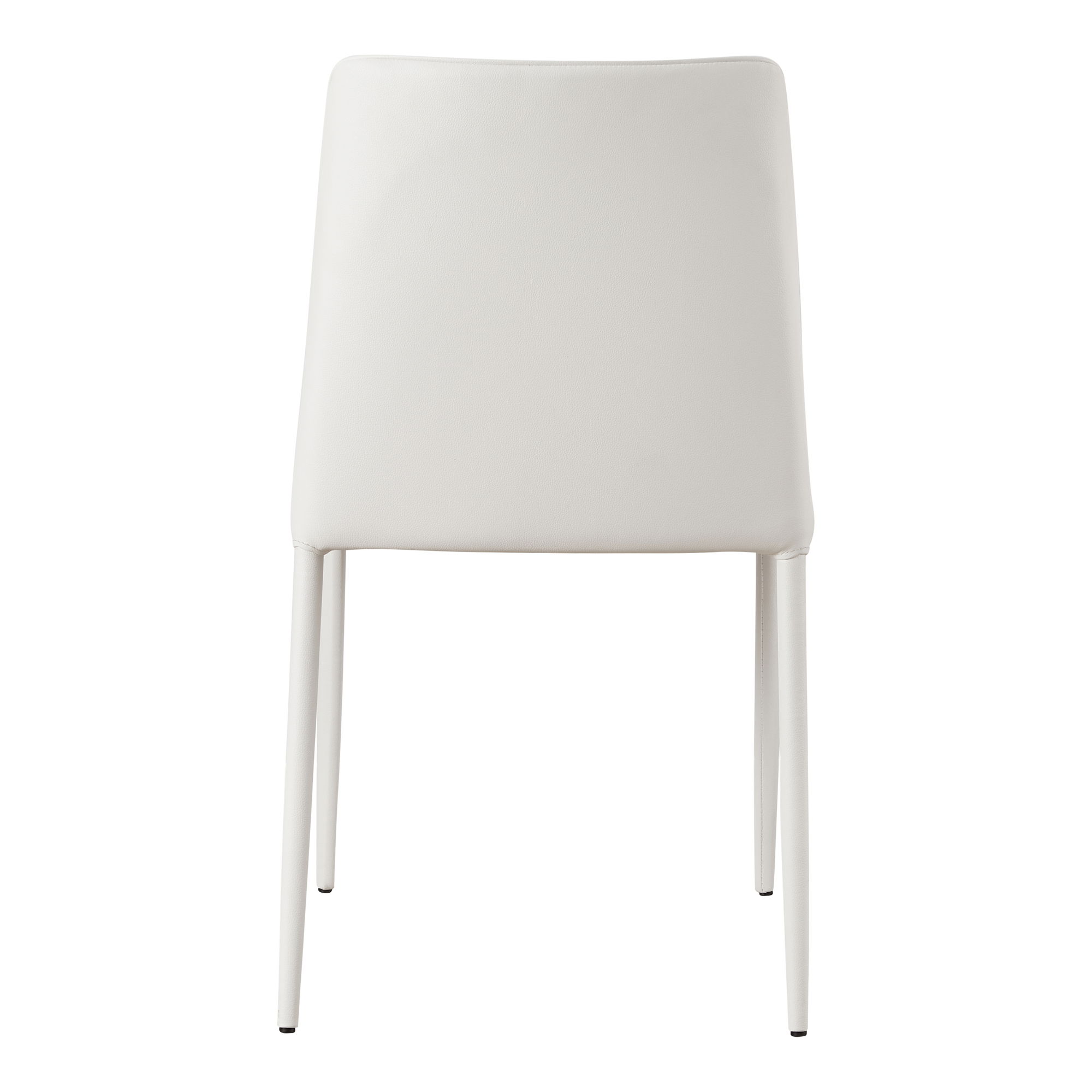 Nora Dining Chair White Vegan Leather - Set Of Two, by Moe's Home, 17.75" width x 32" height x 22" depth View 7
