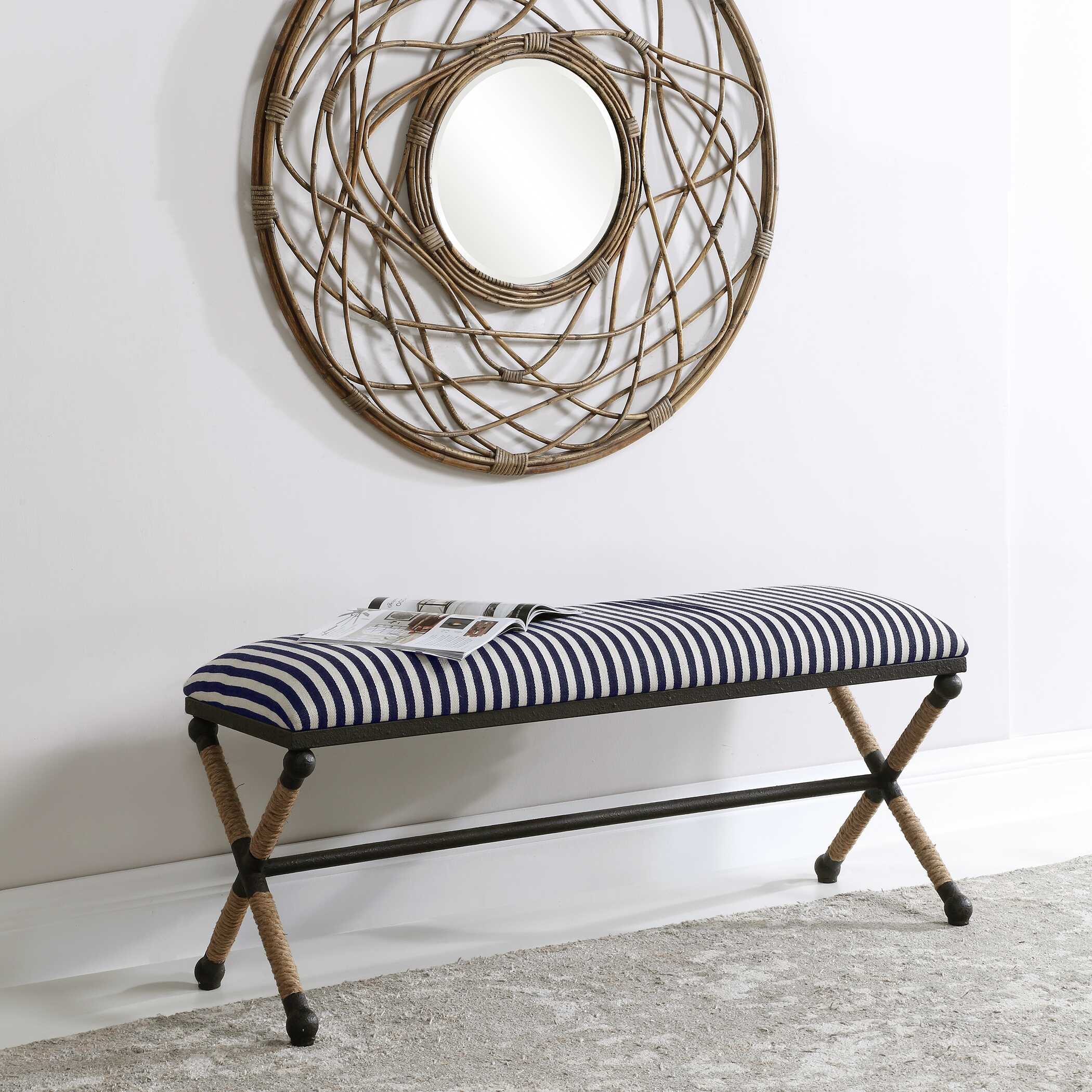 Braddock Striped Bench large image 