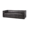 Stinson II 91' Black Leather Three Seater Sofa thumbnail 0