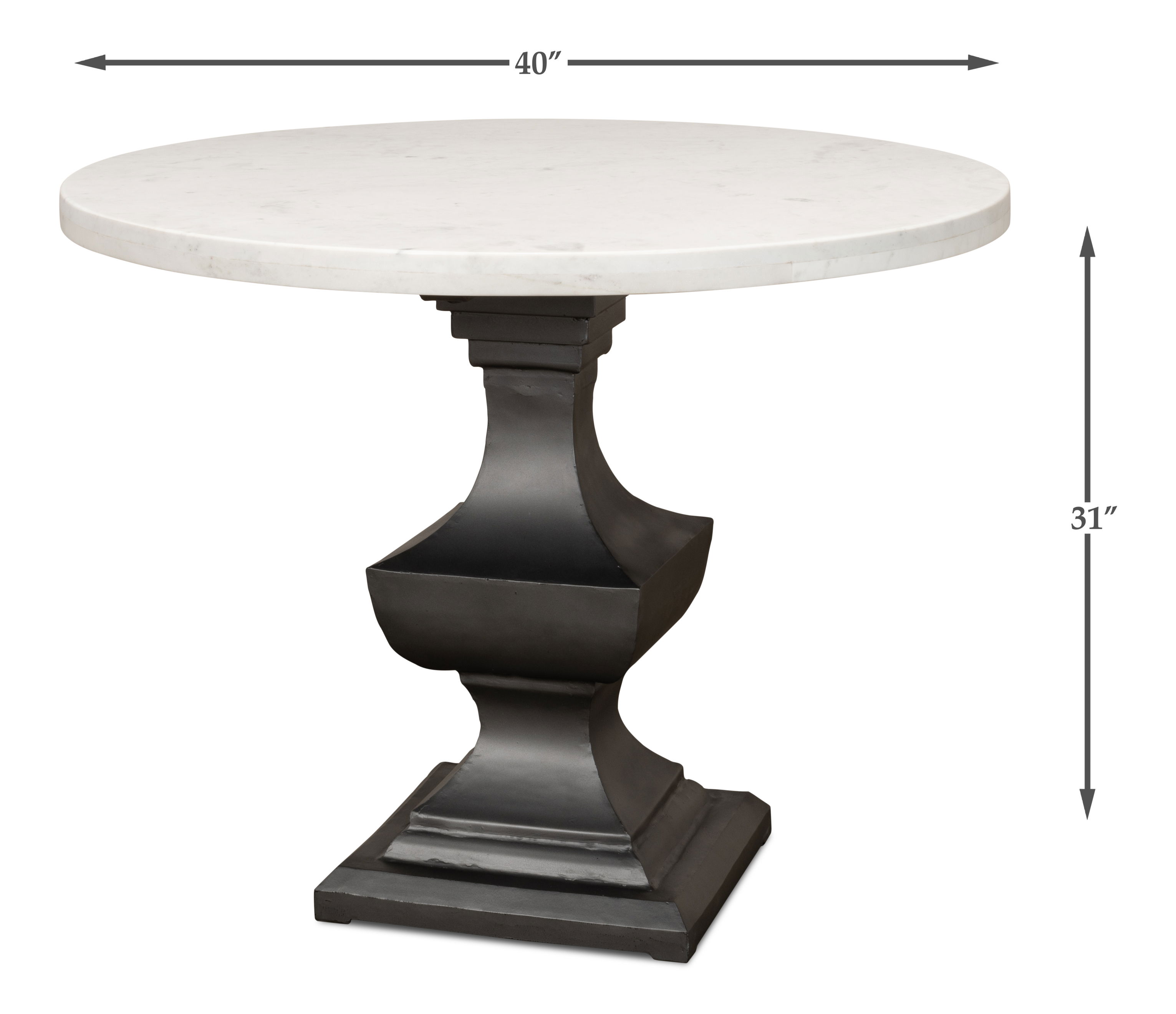 *Haviland Dining Table, by Sarreid, 40" length x 40" width x 31" height View 14