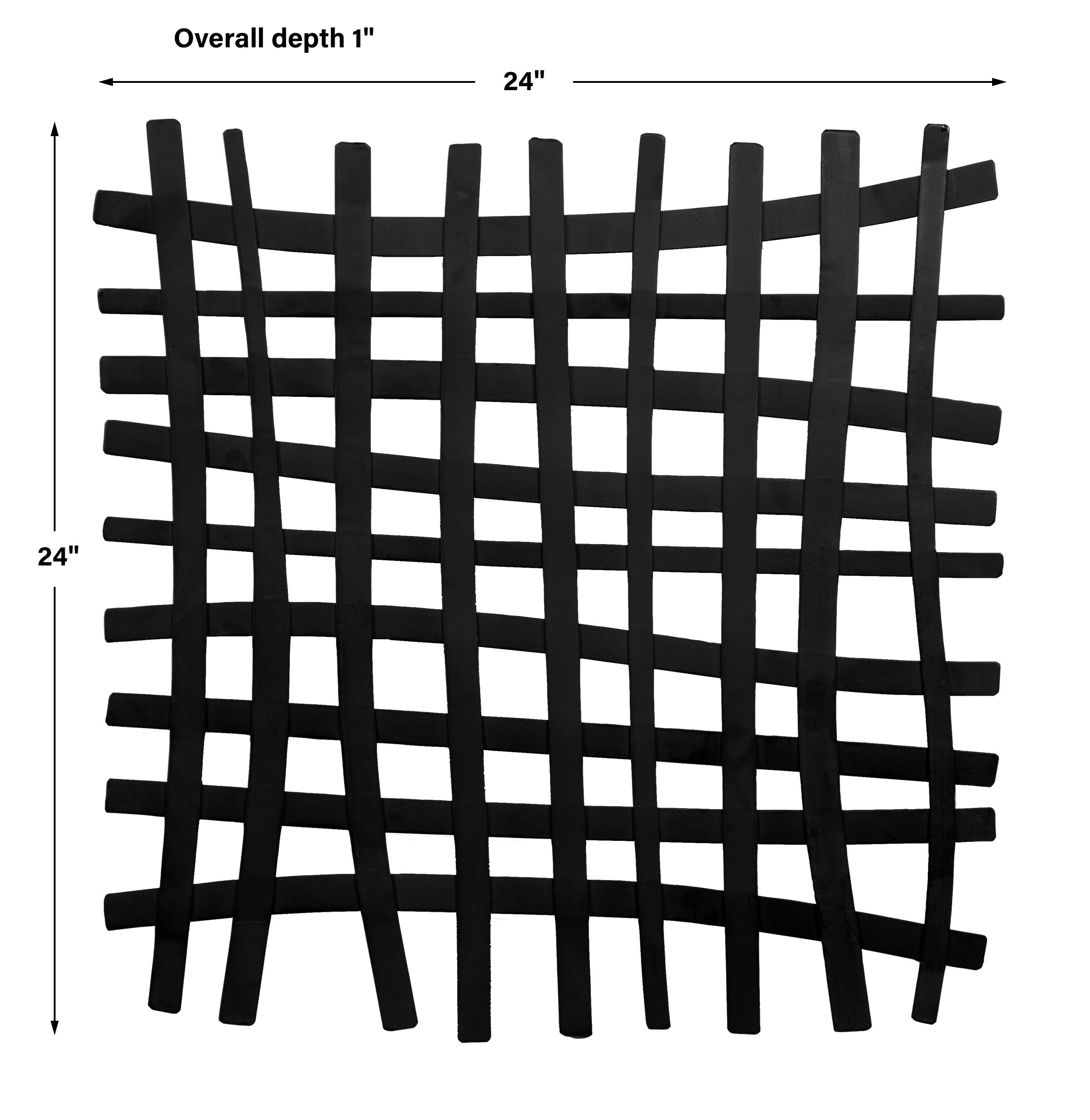 Gridlines Iron Wall Decor, Sculptural Wall Art by Uttermost, 24" width x 24" height x 1" depth View 3