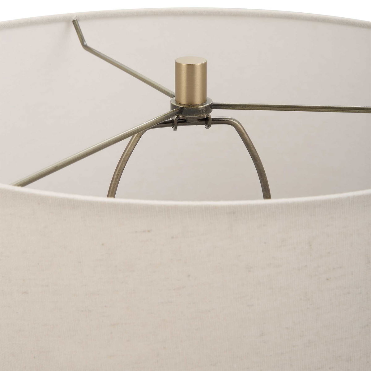 Lunia Gray Glass Table Lamp, by Uttermost, 17" width x 25" height x 17" depth View 8