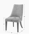 Daxton Earth Tone Armless Chair, Accent Chair by Uttermost, 22" width x 38" height x 27" depth thumbnail 3