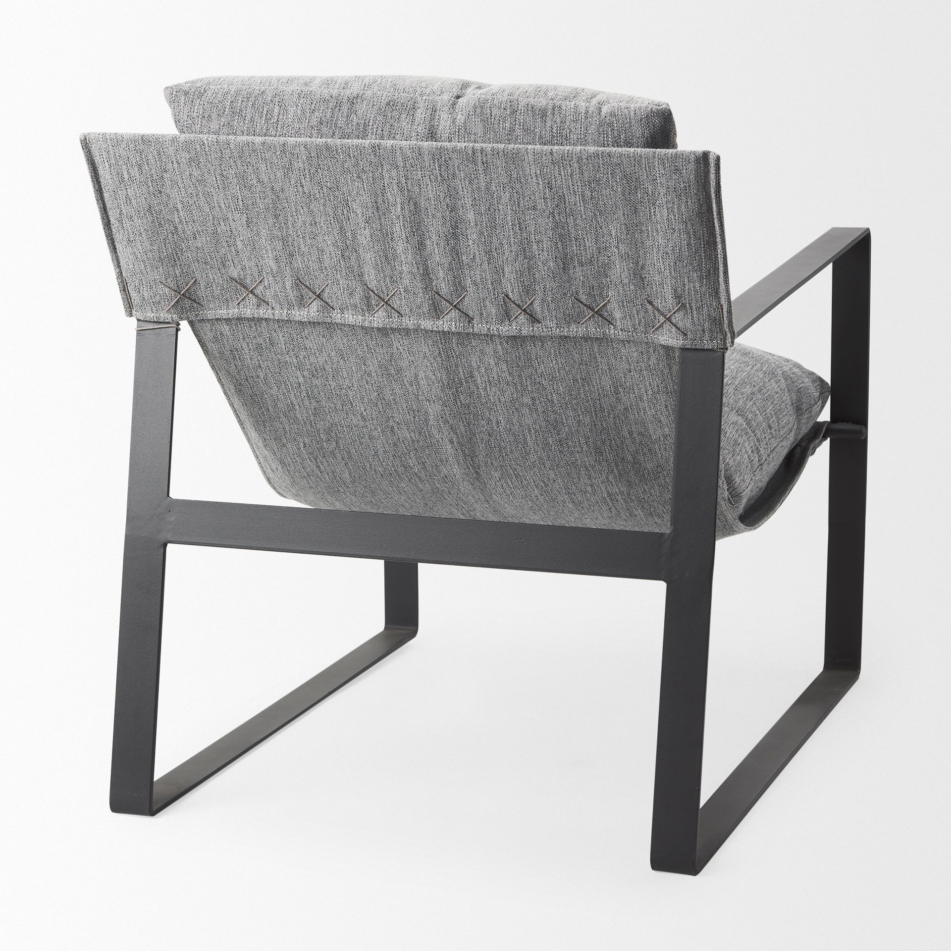 Guilia Castlerock Gray With Metal Frame Sling Accent Chair large image 
