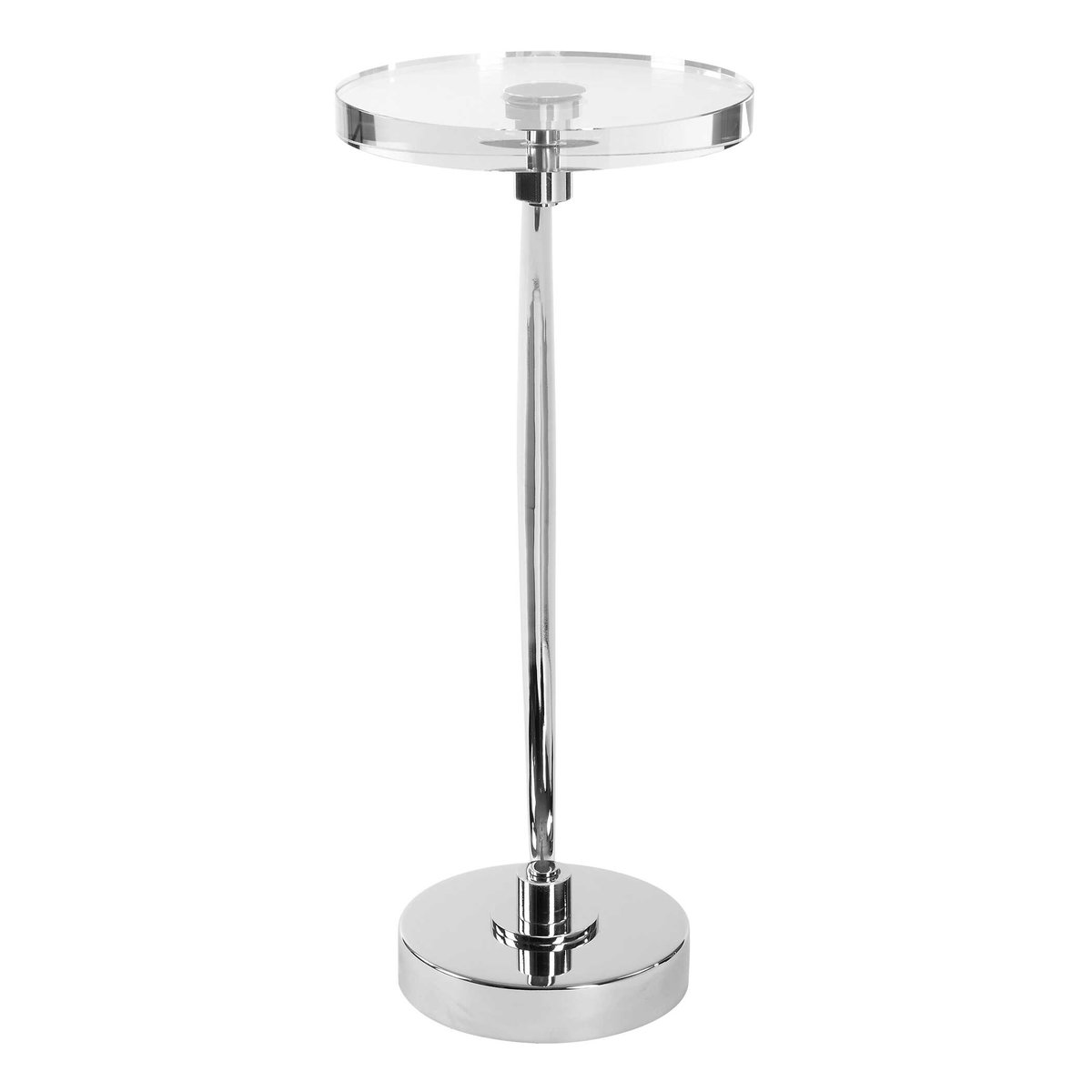 Waveney Nickel Drink Table, Side & End Table by Uttermost, 11.5" width x 24" height x 11.5" depth View 5