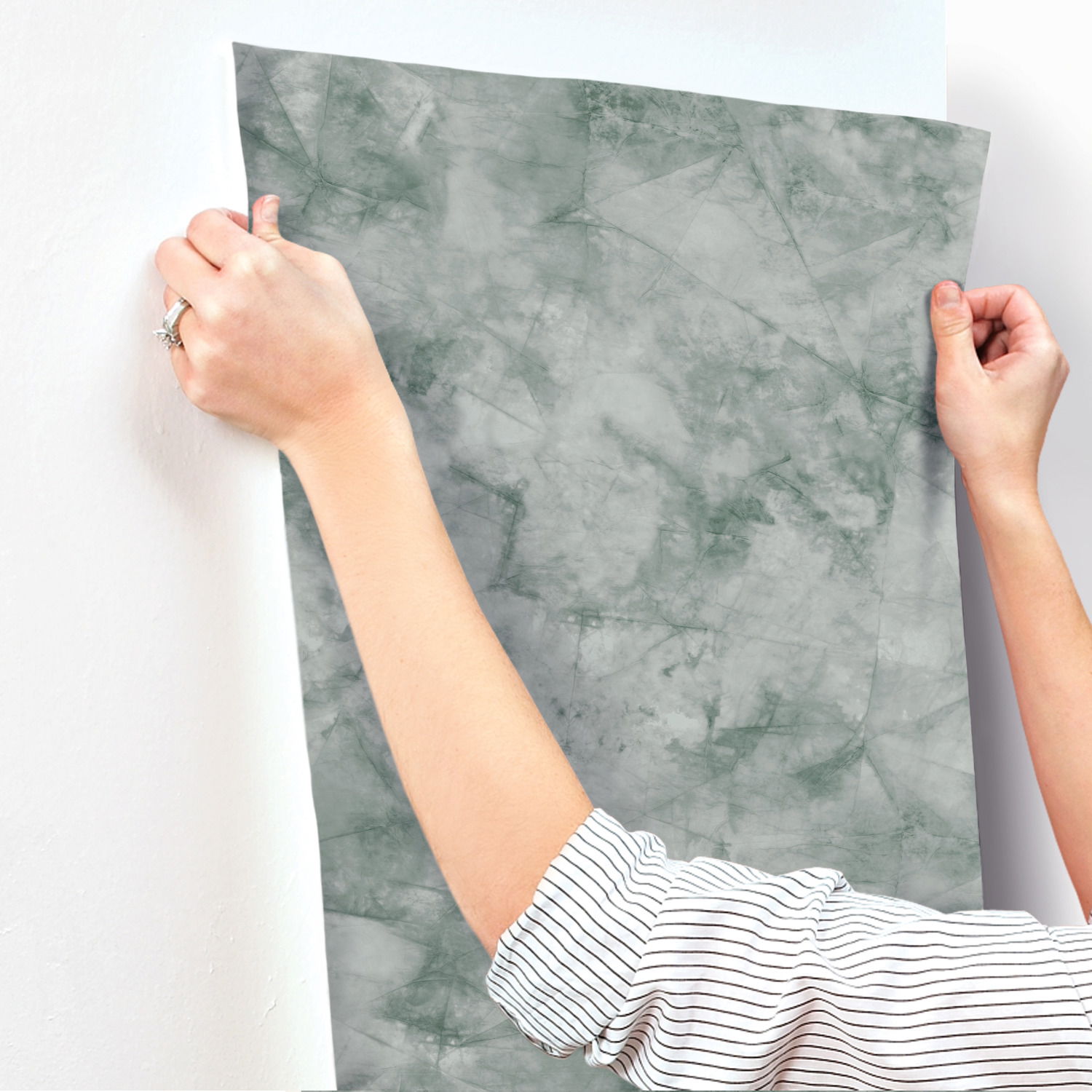 Pressed Petioles Green Wallpaper, by York Wall, 33' length x 1'8.5" width x 0.02" depth View 5