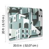 Arch Architectural Blue Grey Peel & Stick Wallpaper thumbnail 7