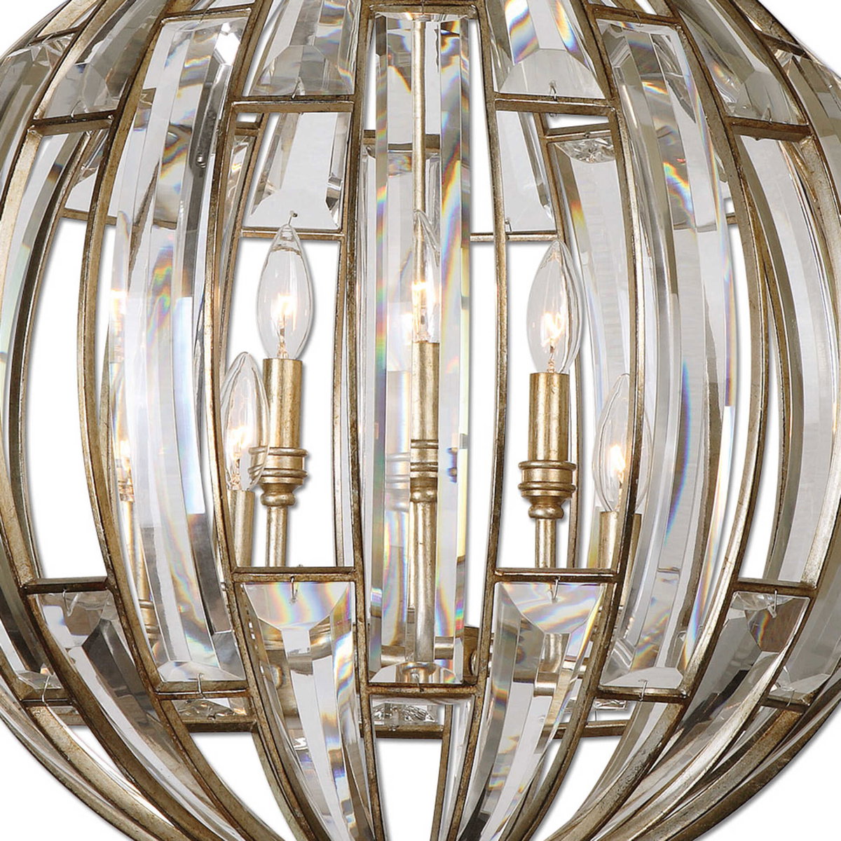 Vicentina 6 Light Sphere Pendant, by Uttermost, 2'4.75" height x 1'10" diameter View 4