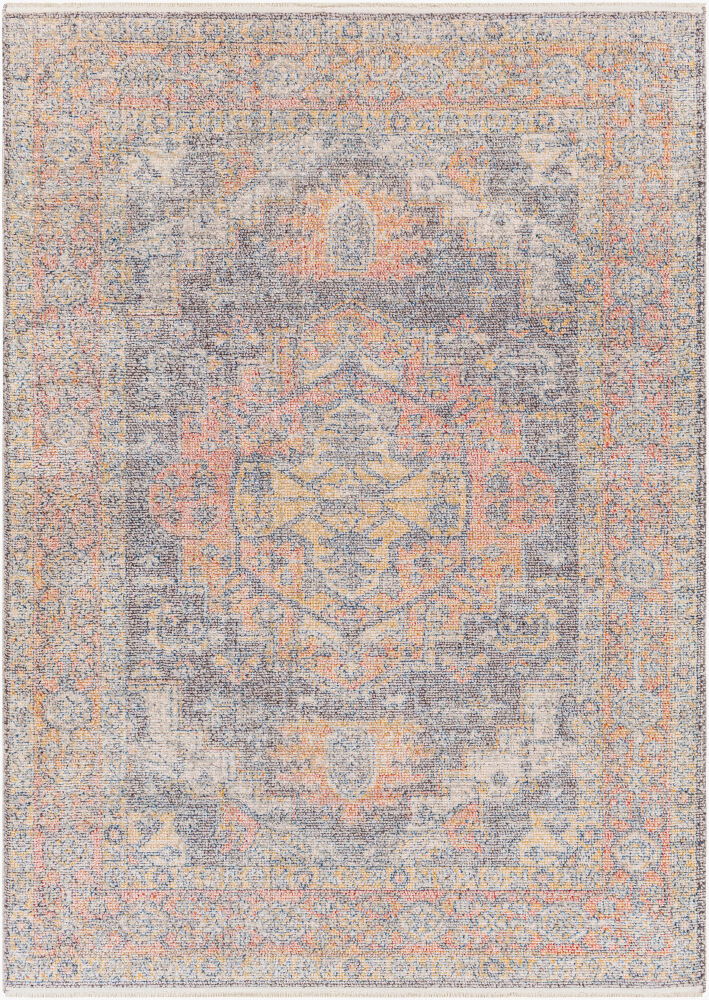 Subtle Machine Woven Rug, by Surya, 1'3.75" length x 1'3.75" width