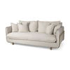 Roy I 84' Beige Upholstered Three Seater Sofa thumbnail 0