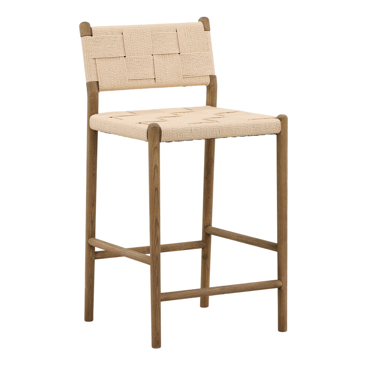 Xiana Counter Stool Natural, Counter & Bar Stool by Dovetail, 18.5" width x 37" height x 19.5" depth View 1