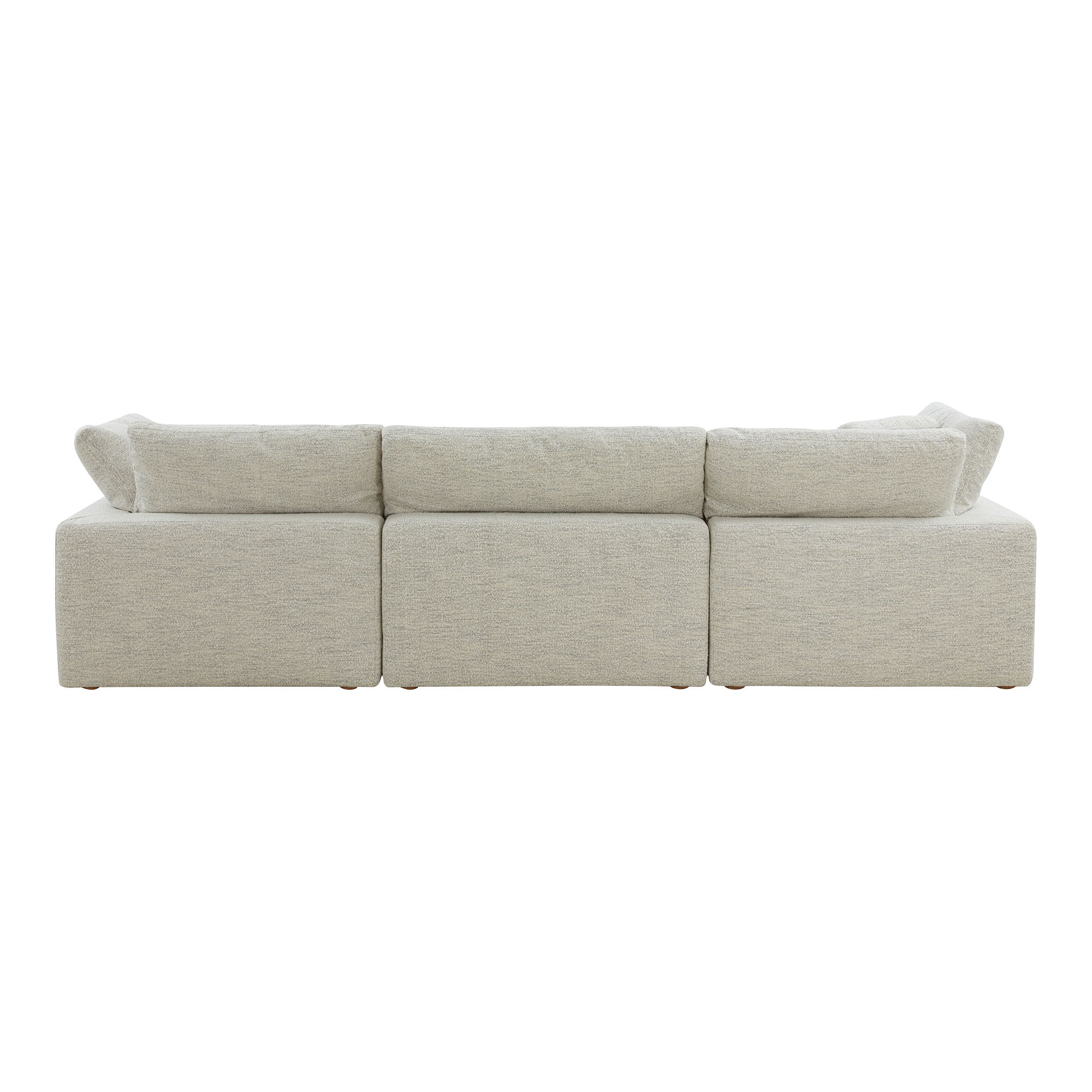 Clay Lounge Modular Sectional Coastside Sand, Sectional Sofa by Moe's Home, 133.5" width x 32" height x 89" depth View 4