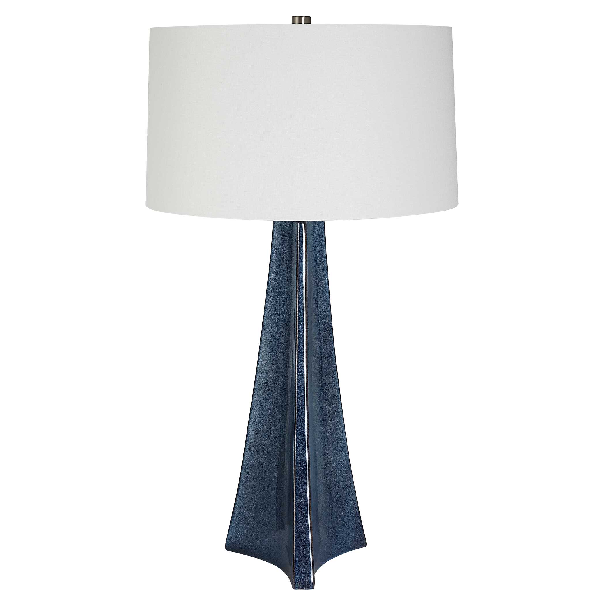 Teramo Scalloped Ceramic Table Lamp, by Uttermost, 18" width x 32" height x 18" depth View 5