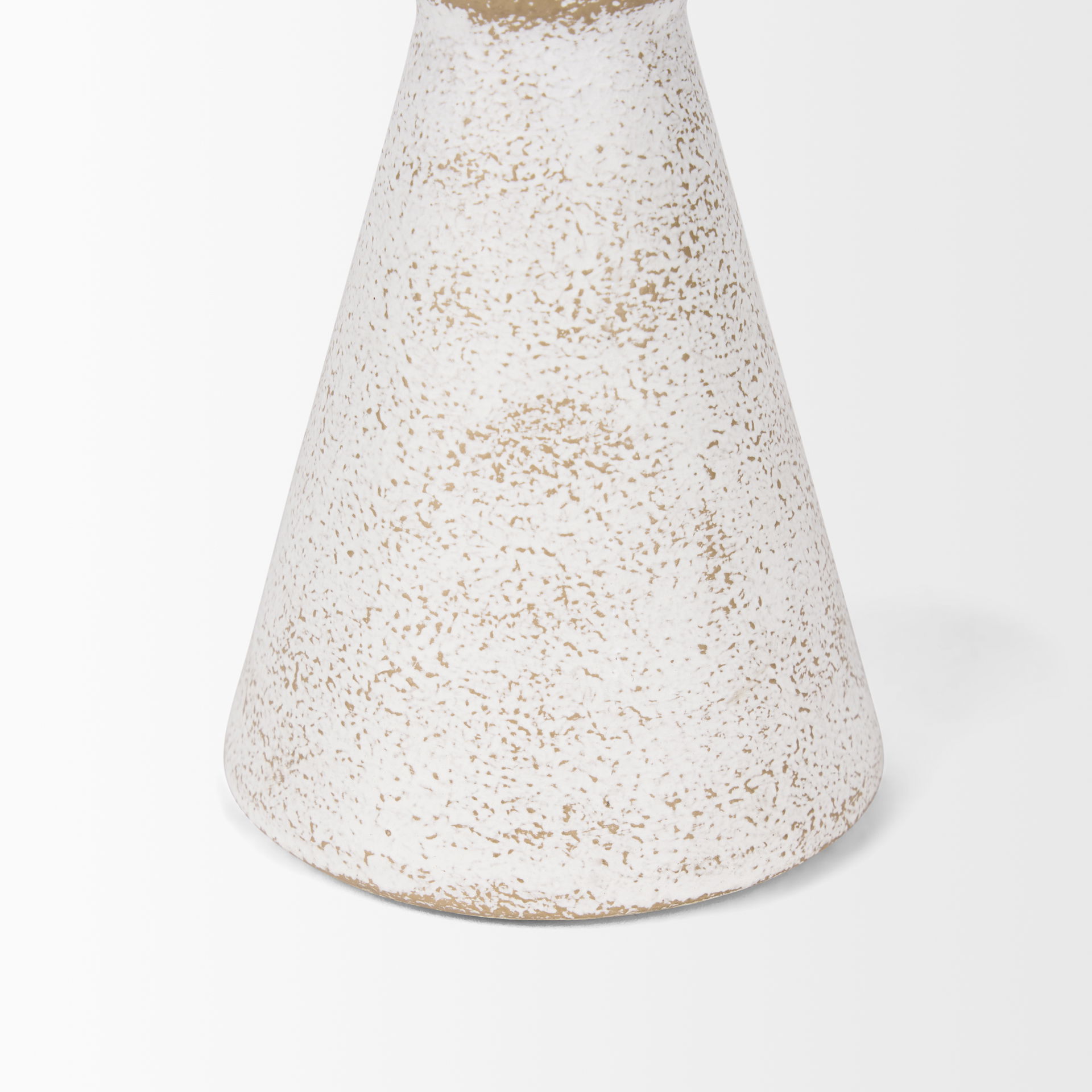 Ziva Small Distressed Wall White Metal Sculptural Object large image 