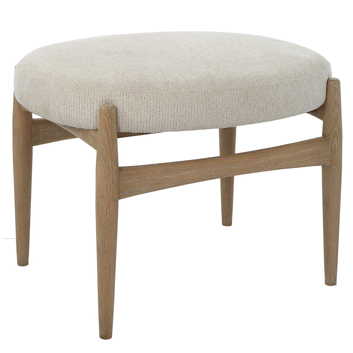 Acrobat Off-White Small Bench, Benche by Uttermost, 24.5" width x 19" height x 19.5" depth View 5