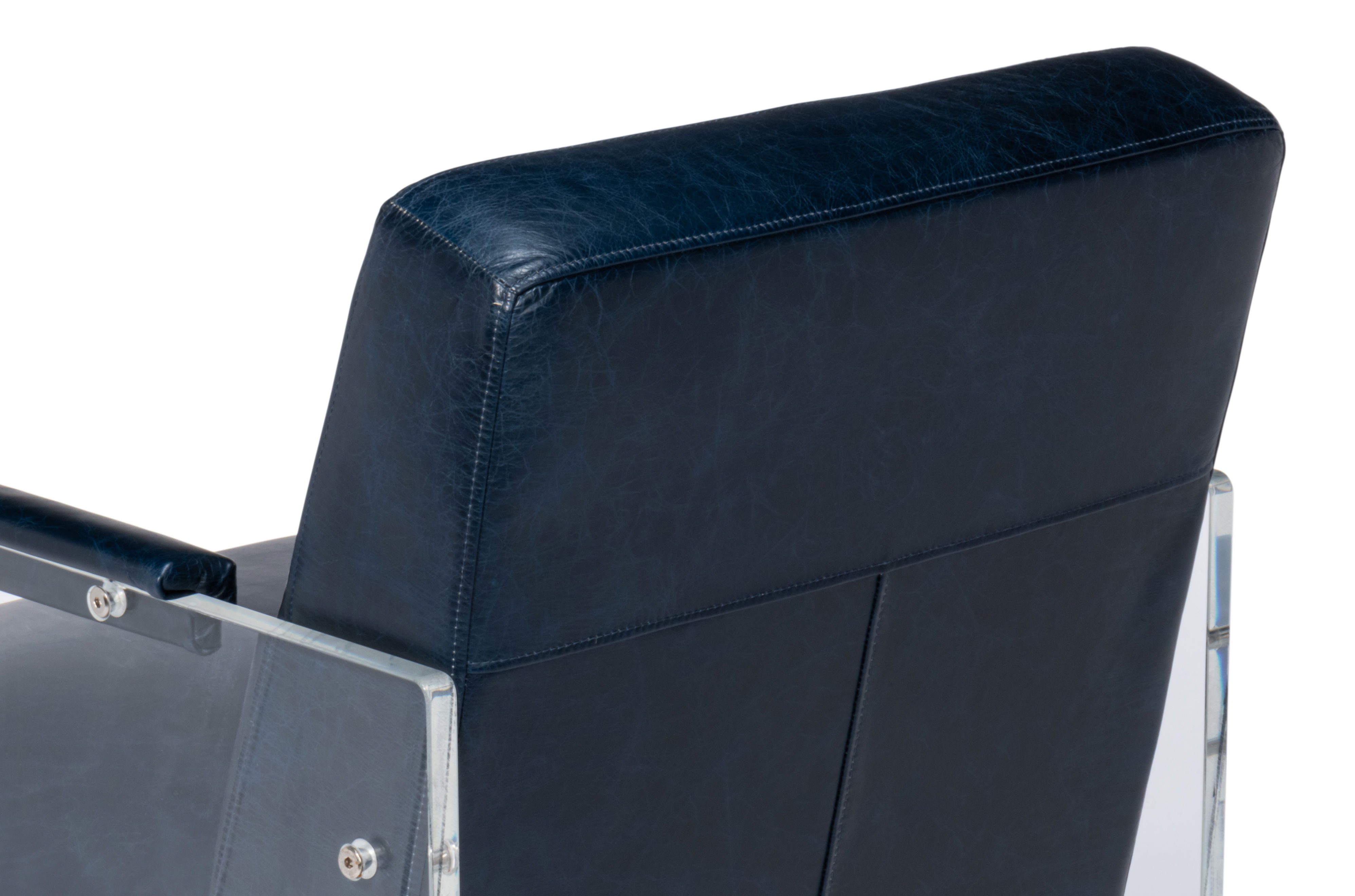 Holloway Armchair, Chateau Blue, Seating by Sarreid, 24" length x 32" width x 31" height View 3