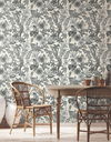 Rainforest White & Charcoal Wallpaper thumbnail 2