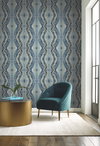 Kaleidoscope Blue Wallpaper, by York Wall, 27' length x 2'3" width x 0.02" depth thumbnail 5