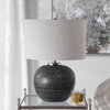 Mikkel Charcoal Table Lamp, by Uttermost, 1'4" width x 1'9.75" height x 1'4" depth thumbnail 5