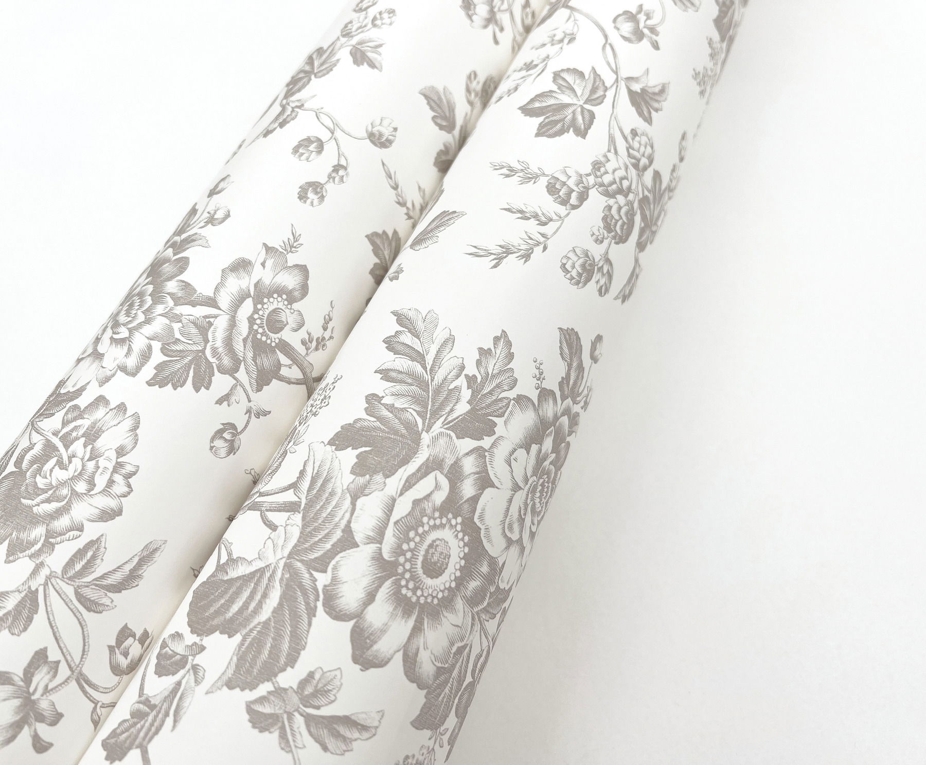 Anemone Toile Taupe Wallpaper, by York Wall, 33' length x 1'8.5" width x 0.02" depth View 4