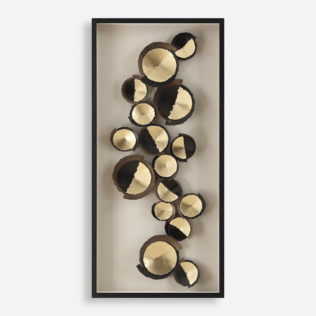Golden Hour Shadow Box, Sculptural Wall Art by Uttermost, 27.5" width x 59" height x 2.75" depth View 1