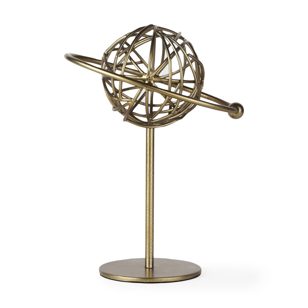 Atlas  Gold Metal Solar System Ornament, Decorative Object by Mercana, 10" length x 8" width x 12" height View 1