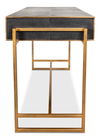 Grey Leather Shagreen Desk, by Sarreid, 49" length x 22" width x 31" height thumbnail 11