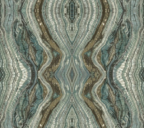 Kaleidoscope Teal Peel & Stick Wallpaper