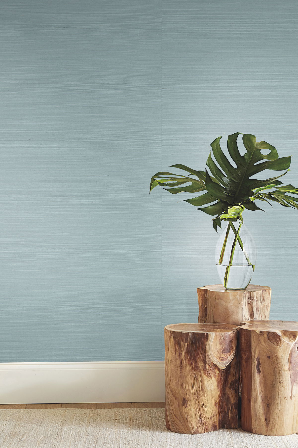 Sisal Twill Color Grasscloth Aquamarine Wallpaper large image 