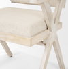Topanga Open Back Dining Arm Chair | Cream Fabric with Blonde Wooden, Dining Chair by Mercana, 23" length x 23.25" width x 31.89" height thumbnail 11