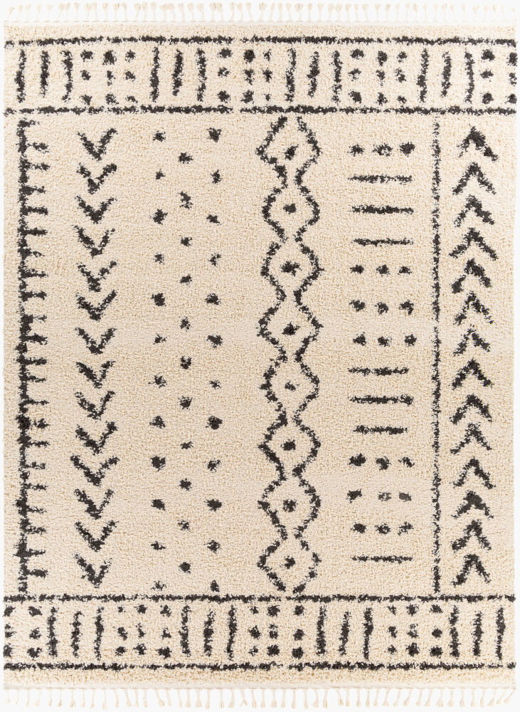 Berber Shag Machine Woven Rug, by Surya, 1'3.75" length x 1'3.75" width