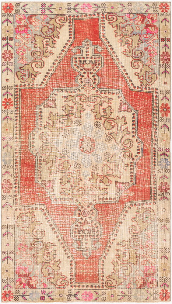 Antique One of a Kind Handmade Rug, by Surya, 7'8" length x 4'4" width